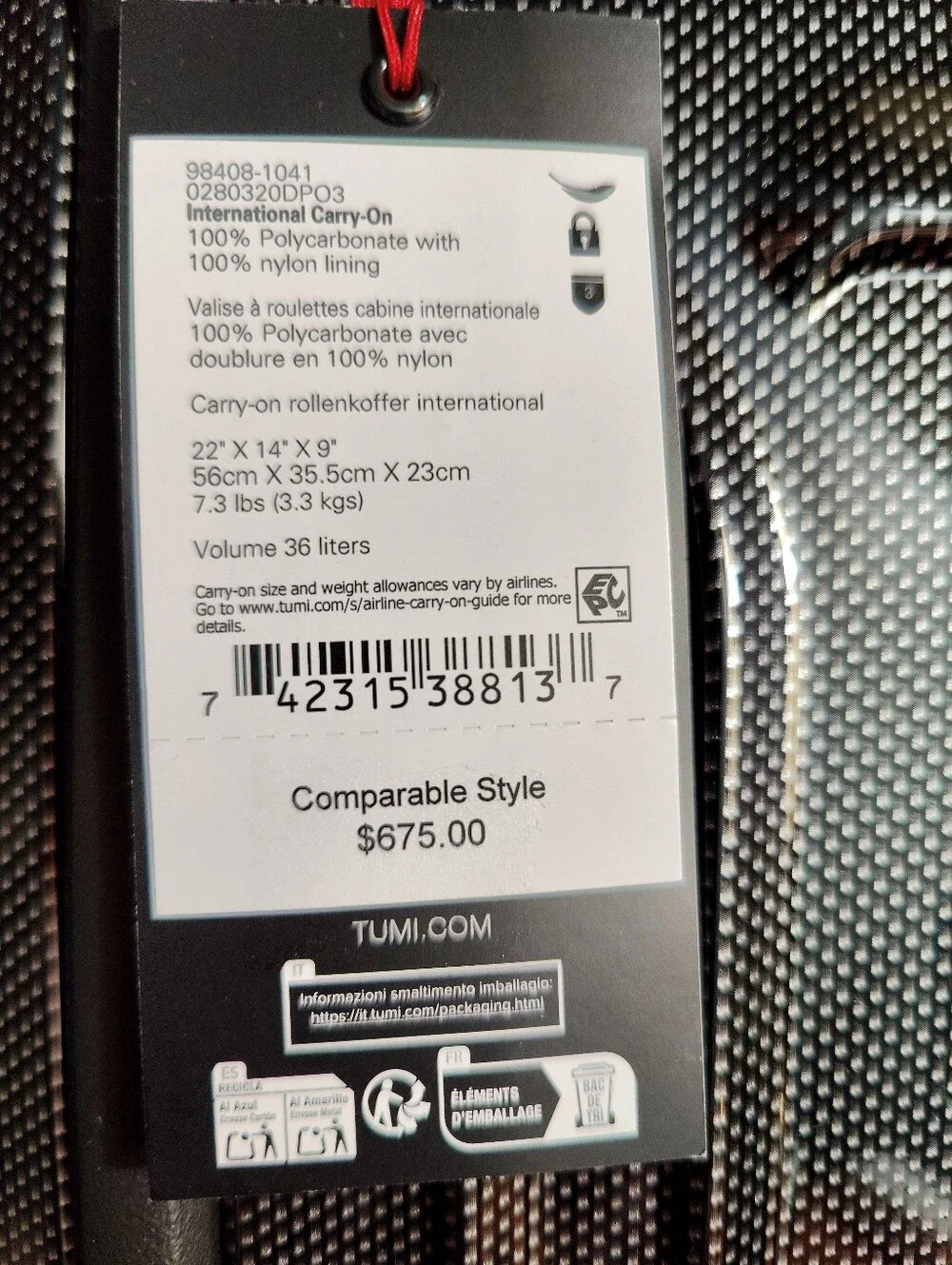 Tumi •upgrade your